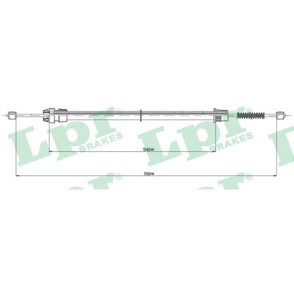 Photo Cable, parking brake LPR C0736B