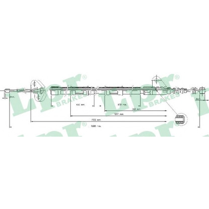 Foto Cable de accionamiento, freno de estacionamiento LPR C0846B