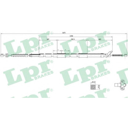 Photo Cable, parking brake LPR C0861B