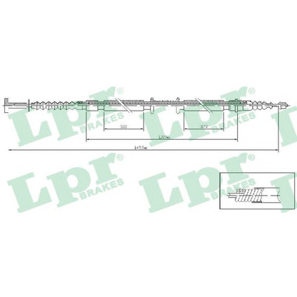 Фото Трос, стояночная тормозная система LPR C1238B