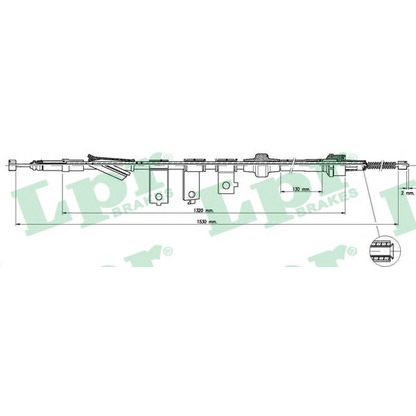 Photo Cable, parking brake LPR C1280B