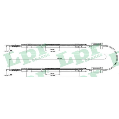 Photo Cable, parking brake LPR C1483B