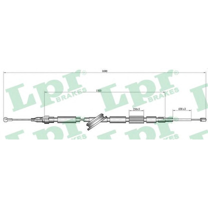 Photo Cable, parking brake LPR C1519B