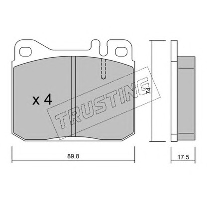 Photo Brake Pad Set, disc brake TRUSTING 0131