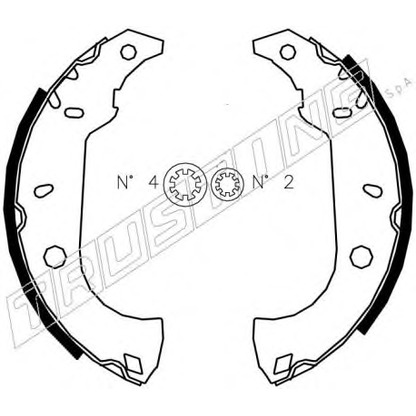 Photo Brake Shoe Set TRUSTING 034091S