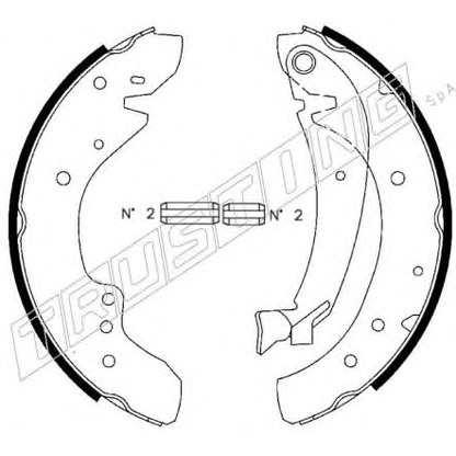 Photo Brake Shoe Set TRUSTING 034096