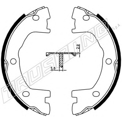 Photo Brake Shoe Set, parking brake TRUSTING 034101