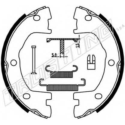 Photo Brake Shoe Set, parking brake TRUSTING 034101K