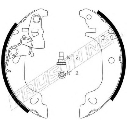 Photo Brake Shoe Set TRUSTING 034103