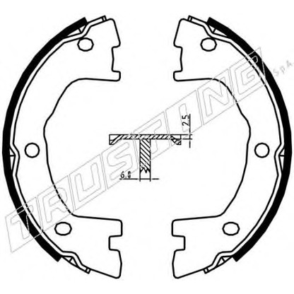 Photo Brake Shoe Set, parking brake TRUSTING 034120