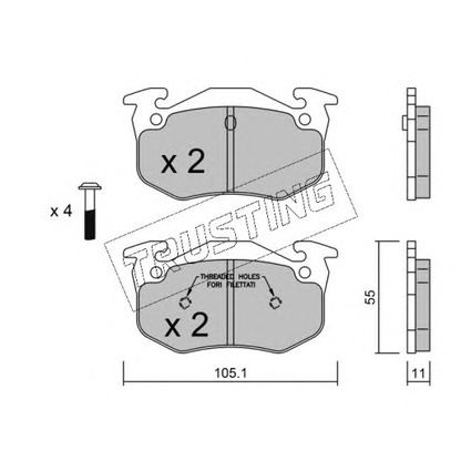 Foto Kit pastiglie freno, Freno a disco TRUSTING 0401