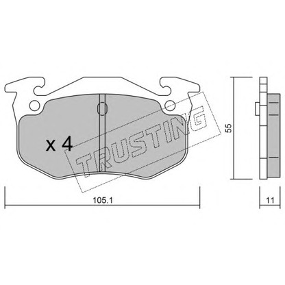 Foto Juego de pastillas de freno TRUSTING 0402
