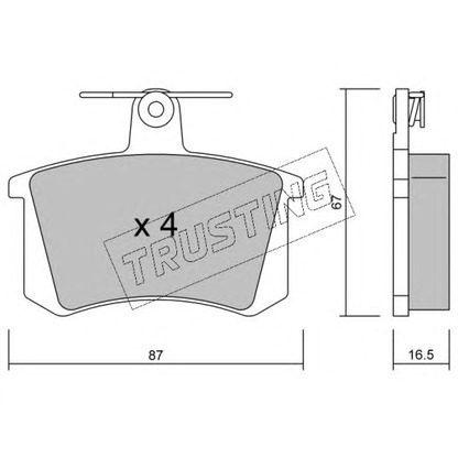 Photo Brake Pad Set, disc brake TRUSTING 0500