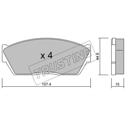 Photo Kit de plaquettes de frein, frein à disque TRUSTING 0560