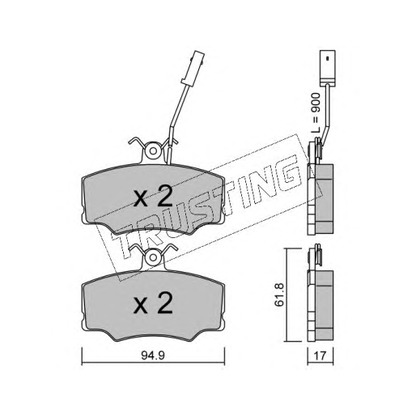 Foto Juego de pastillas de freno TRUSTING 0780