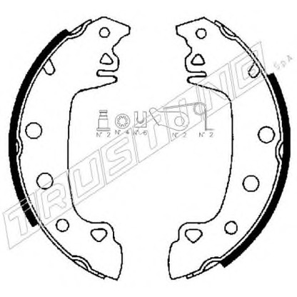Zdjęcie Zesatw szczęk hamulcowych TRUSTING 088204K