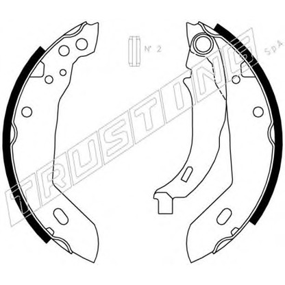 Photo Brake Shoe Set TRUSTING 088212