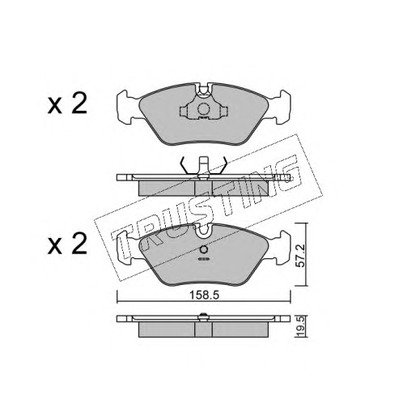 Photo Brake Pad Set, disc brake TRUSTING 0930