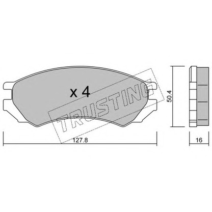 Photo Brake Pad Set, disc brake TRUSTING 1840