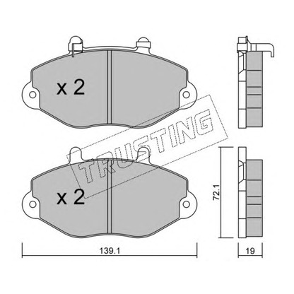 Photo Brake Pad Set, disc brake TRUSTING 2021