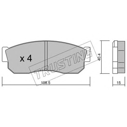Фото Комплект тормозных колодок, дисковый тормоз TRUSTING 2110