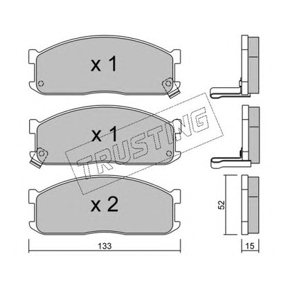 Foto Kit pastiglie freno, Freno a disco TRUSTING 2411