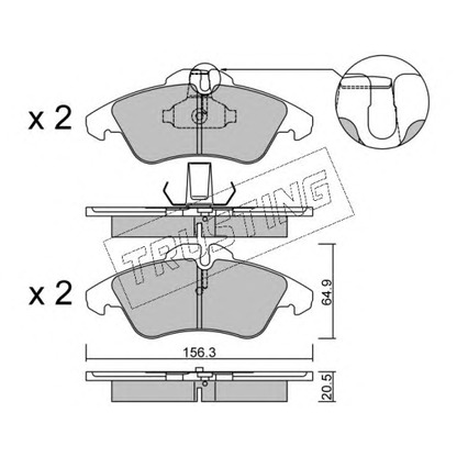 Foto Bremsbelagsatz, Scheibenbremse TRUSTING 2650