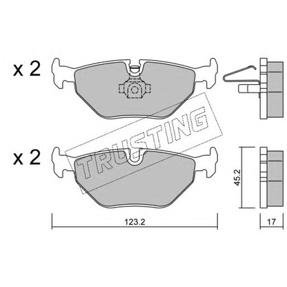 Foto Bremsbelagsatz, Scheibenbremse TRUSTING 2700