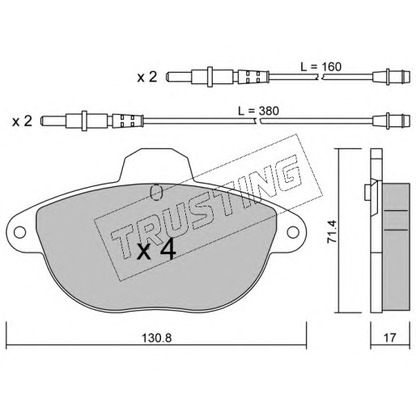 Foto Kit pastiglie freno, Freno a disco TRUSTING 2990