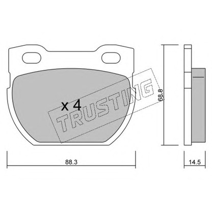 Foto Juego de pastillas de freno TRUSTING 3630