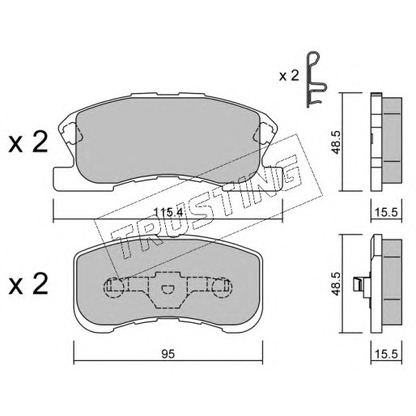 Photo Brake Pad Set, disc brake TRUSTING 3900