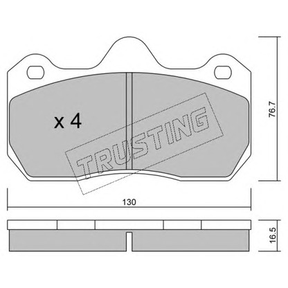 Photo Brake Pad Set, disc brake TRUSTING 4070