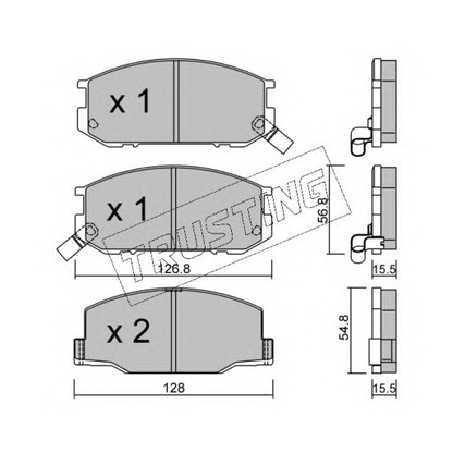 Photo Brake Pad Set, disc brake TRUSTING 4400