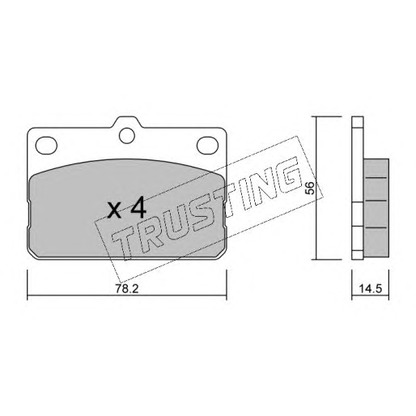 Foto Kit pastiglie freno, Freno a disco TRUSTING 4560