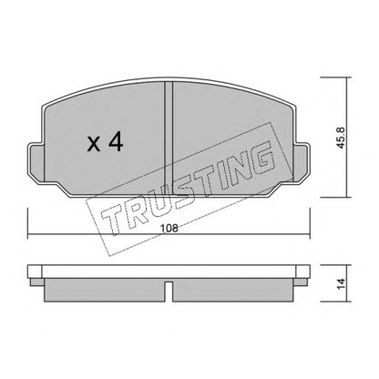 Foto Juego de pastillas de freno TRUSTING 4770
