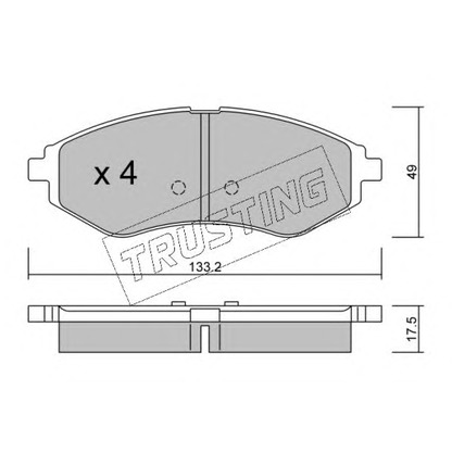 Photo Brake Pad Set, disc brake TRUSTING 5240