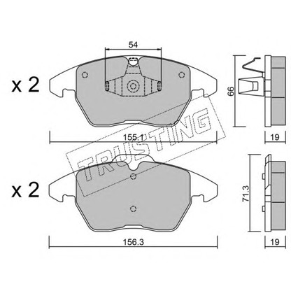 Photo Brake Pad Set, disc brake TRUSTING 5641