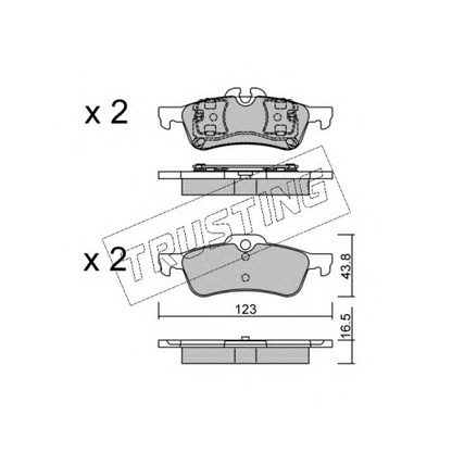 Foto Juego de pastillas de freno TRUSTING 5720