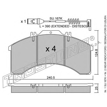 Photo Brake Pad Set, disc brake TRUSTING 5971W