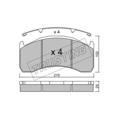 Фото Комплект тормозных колодок TRUSTING 6080