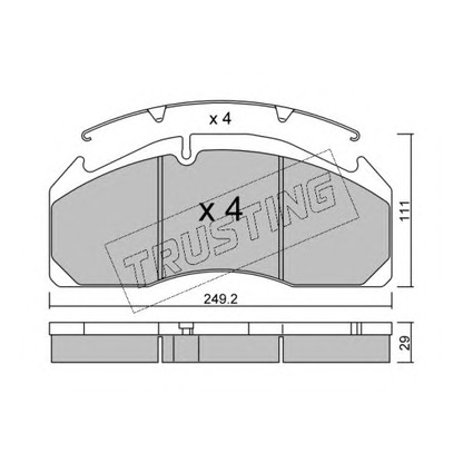 Фото Комплект тормозных колодок TRUSTING 6090