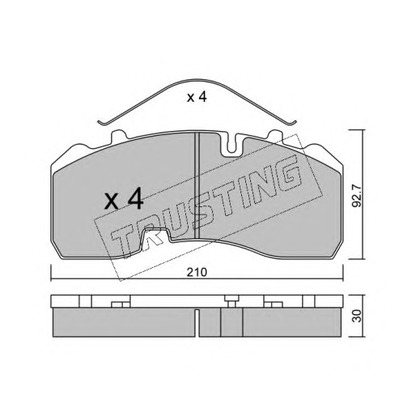 Foto Bremsbackensatz TRUSTING 6110