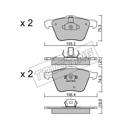 Фото Комплект тормозных колодок TRUSTING 6150
