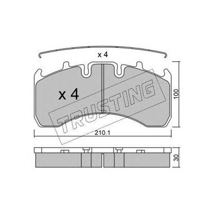 Photo Kit de plaquettes de frein, frein à disque TRUSTING 6660