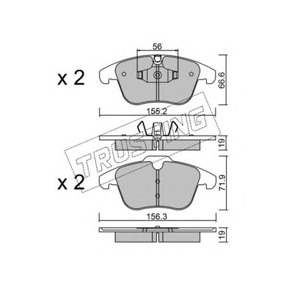 Photo Brake Pad Set, disc brake TRUSTING 6914