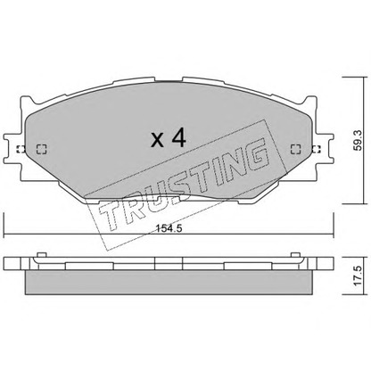 Photo Brake Pad Set, disc brake TRUSTING 7760