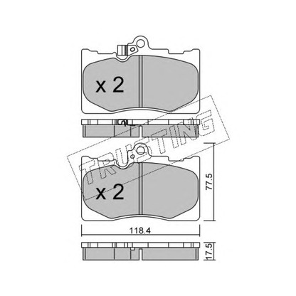 Photo Brake Pad Set, disc brake TRUSTING 8150