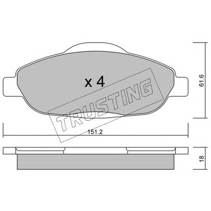 Foto Kit pastiglie freno, Freno a disco TRUSTING 8200