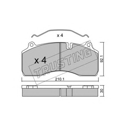 Photo Brake Pad Set, disc brake TRUSTING 8230