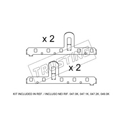 Photo Kit d'accessoires, plaquette de frein à disque TRUSTING KIT001